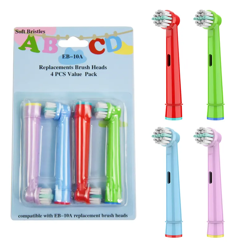 Toothbrush Heads for Child Compatible with Oral B Replacement ToothBrush Head for Kid EB10A with Soft Bristles